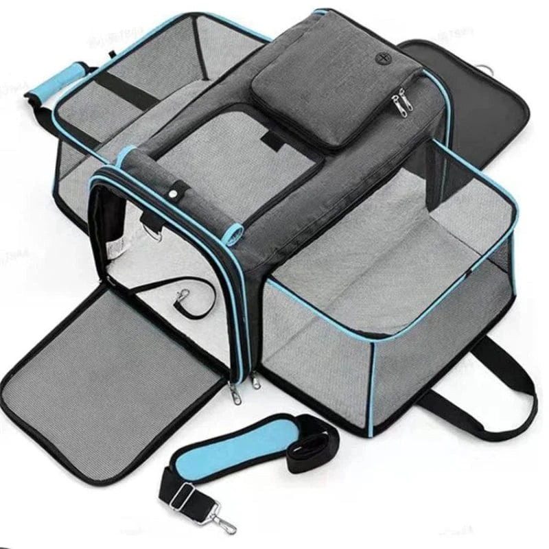 TechnuPet Cat Transport Foldable Portable Cat Travel Carrier Bag