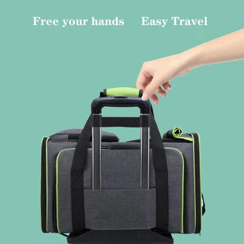 TechnuPet Cat Transport Foldable Portable Cat Travel Carrier Bag