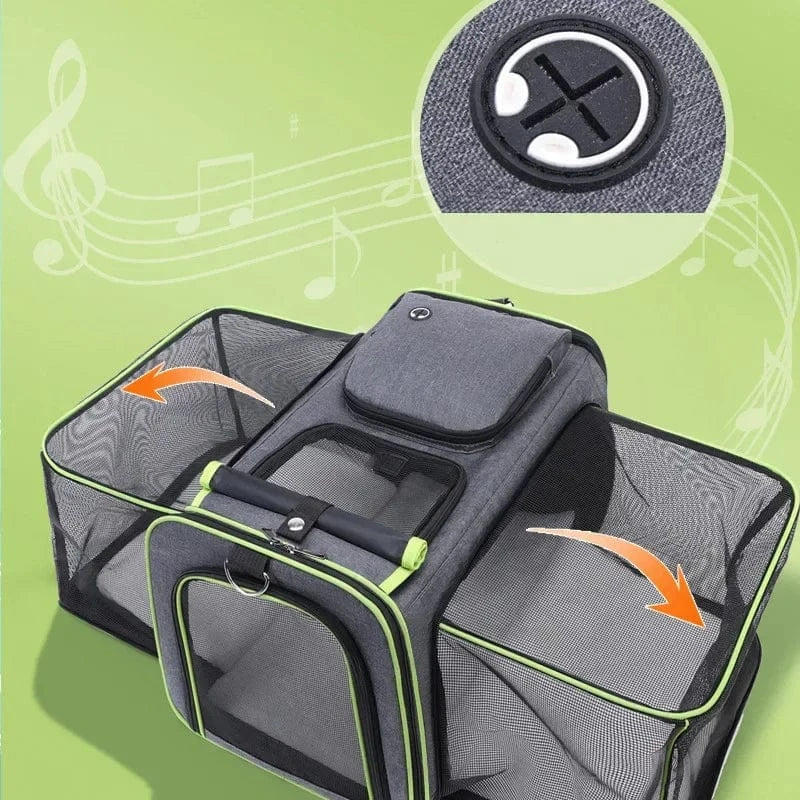 TechnuPet Cat Transport Foldable Portable Cat Travel Carrier Bag