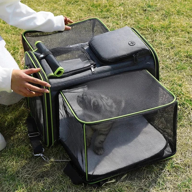 TechnuPet Cat Transport Foldable Portable Cat Travel Carrier Bag