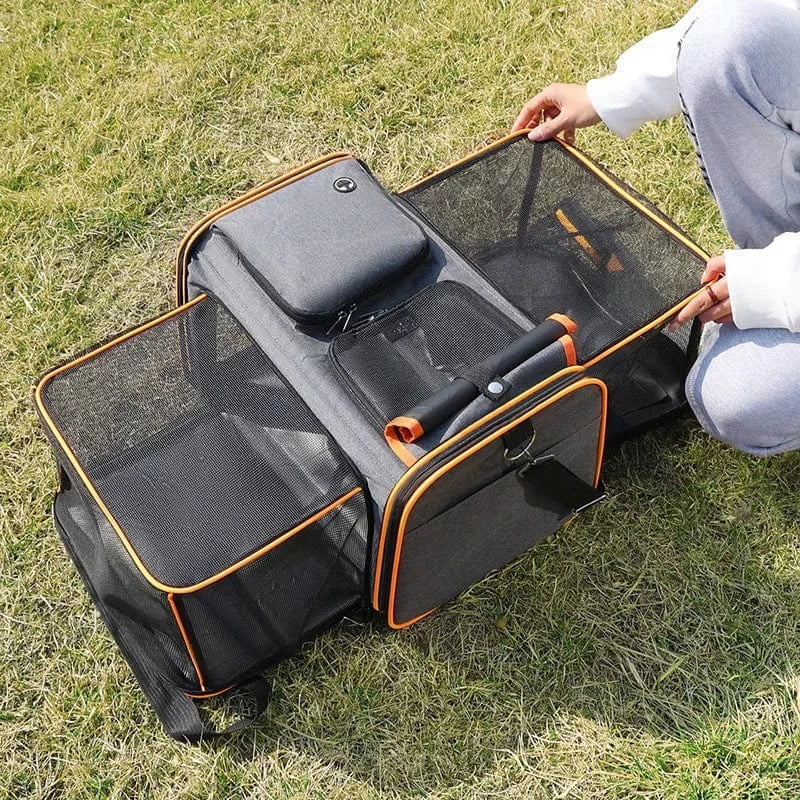 TechnuPet Cat Transport Foldable Portable Cat Travel Carrier Bag
