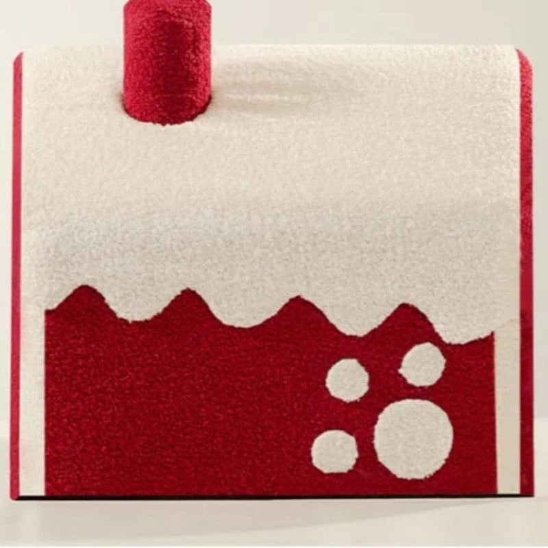 TechnuPet Cat Houses Foldable Warm Christmas Cat House Nest