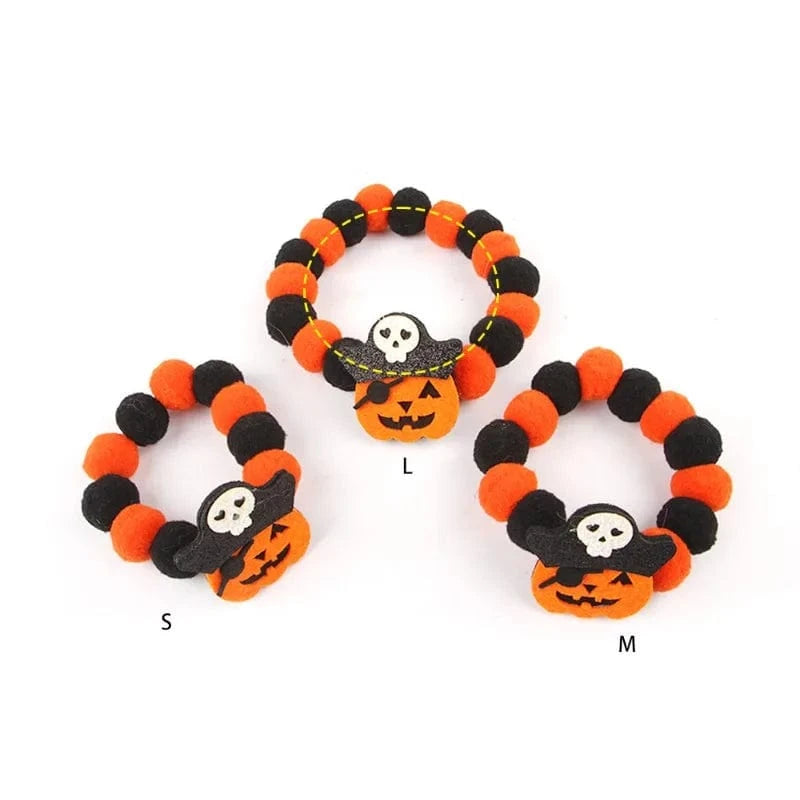 TechnuPet Cat Halloween Costumes Halloween Pet Collar Funny Pumpkin Edition