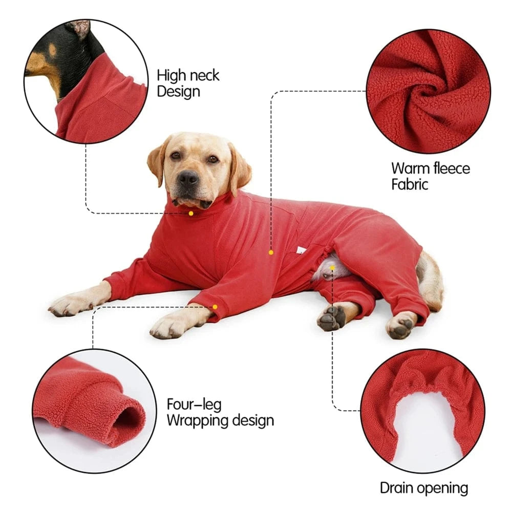 TechnuPet Pajamas for Dogs High Neck Winter Sweater Dog Pajamas