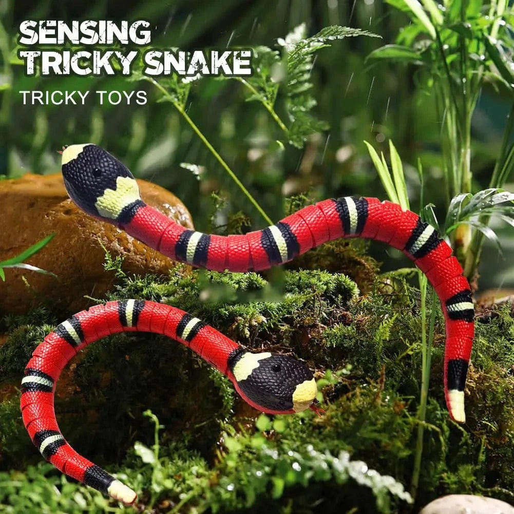 TechnuPet Smart Cat Toys Red and Black / Main Interactive Electric Snake Cat Toy