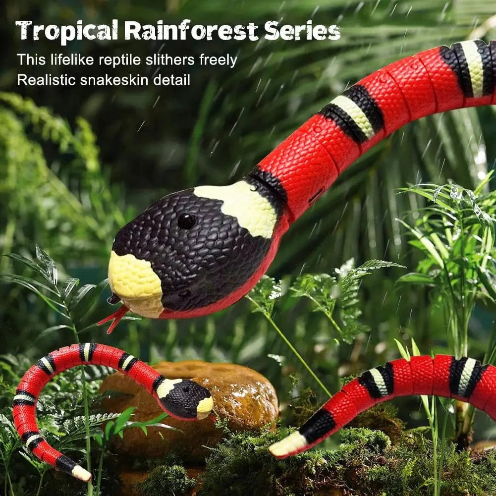 TechnuPet Smart Cat Toys Red and Black / Main Interactive Electric Snake Cat Toy