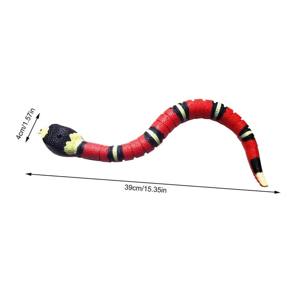 TechnuPet Smart Cat Toys Red and Black / Main Interactive Electric Snake Cat Toy