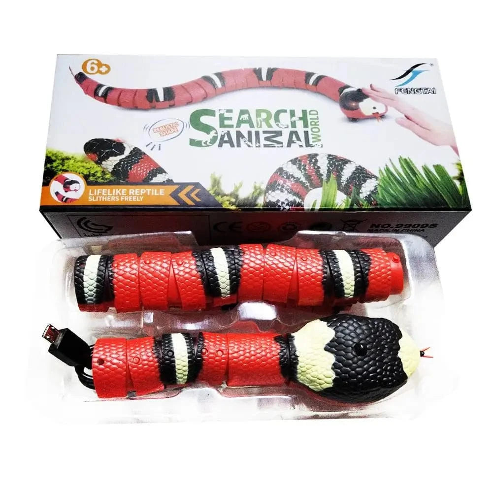 TechnuPet Smart Cat Toys Red and Black / Main Interactive Electric Snake Cat Toy