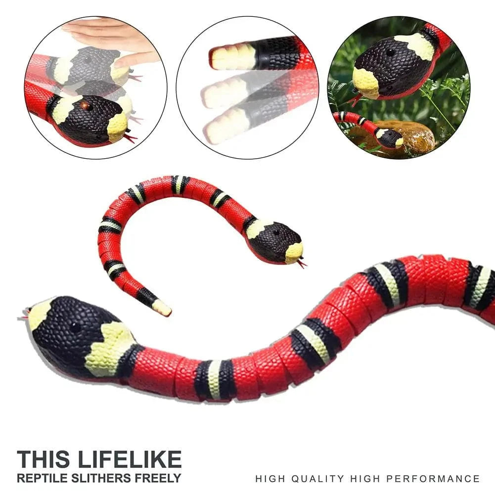TechnuPet Smart Cat Toys Red and Black / Main Interactive Electric Snake Cat Toy