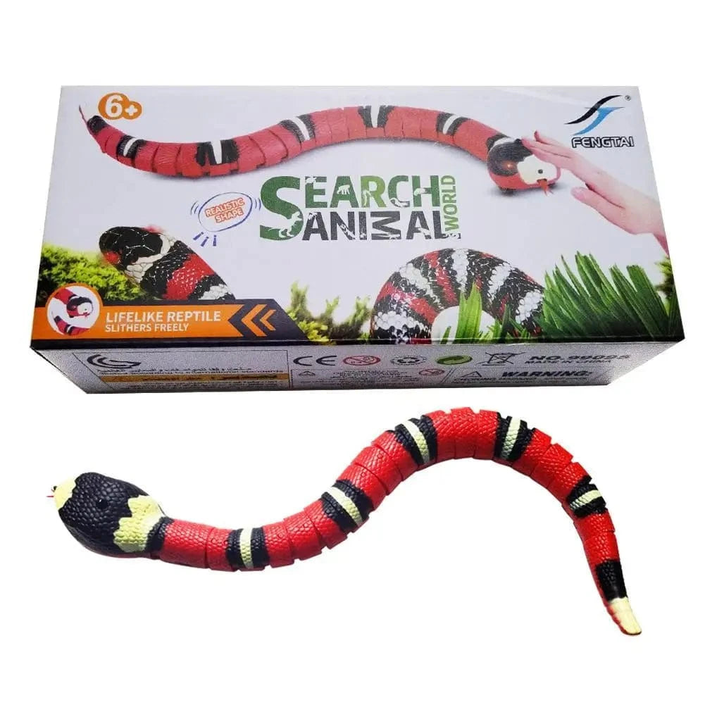 TechnuPet Smart Cat Toys Red and Black / Main Interactive Electric Snake Cat Toy