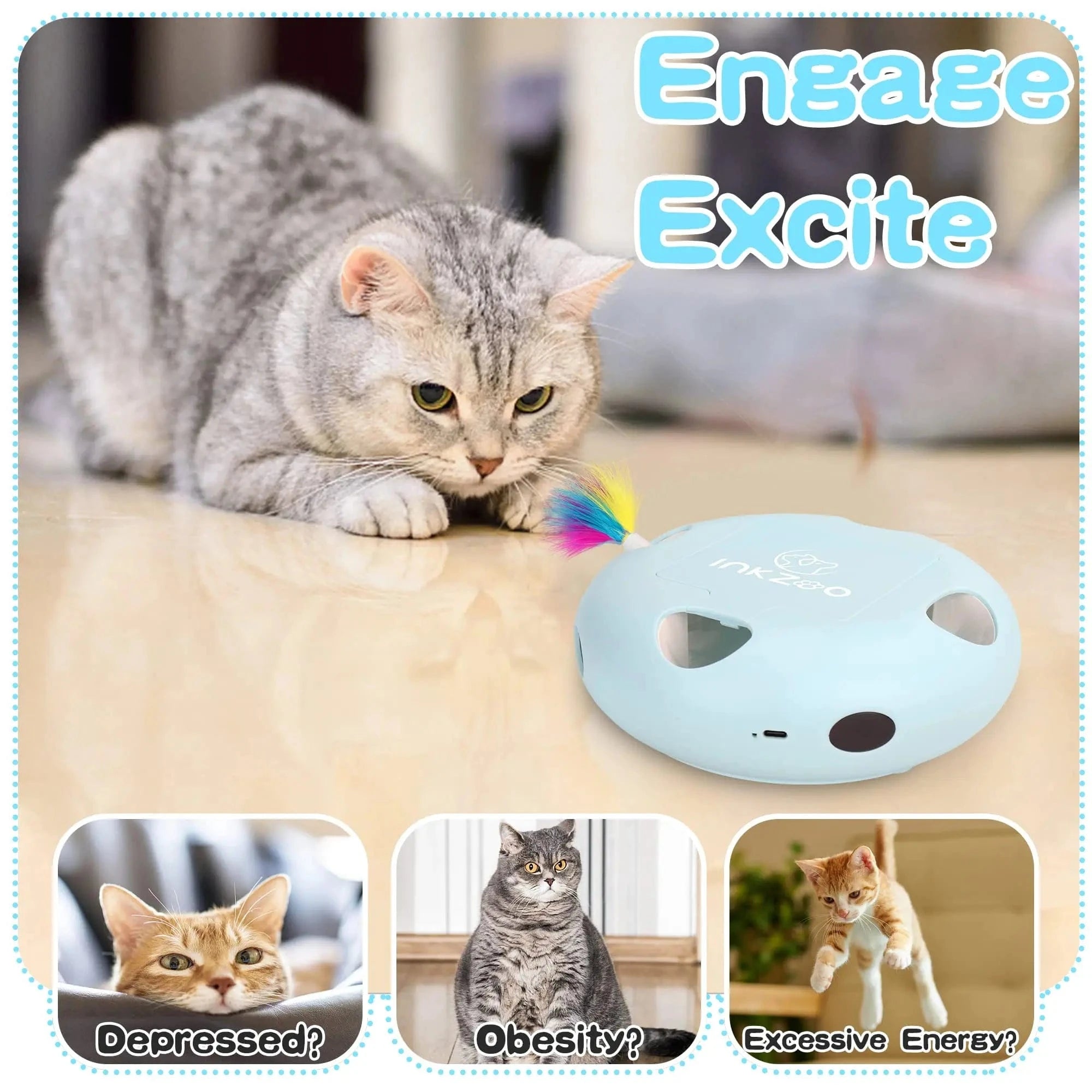 TechnuPet Smart Cat Toys Interactive Whack-A-Mole Cat Toy