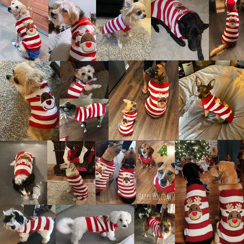 TechnuPet Dog Sweaters Knitted Christmas Dog Sweater