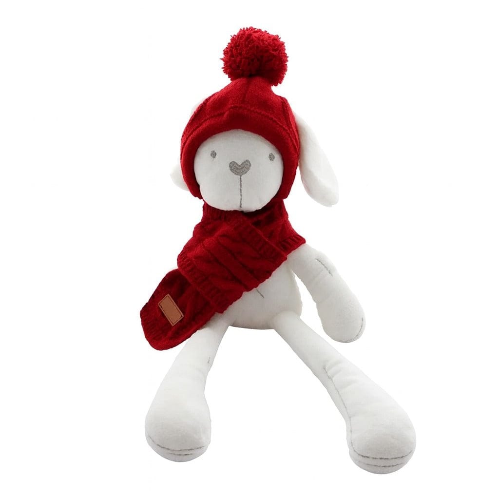 TechnuPet Dog Christmas Outfit Knitted Dog Winter Hat and Scarf Christmas Outfit
