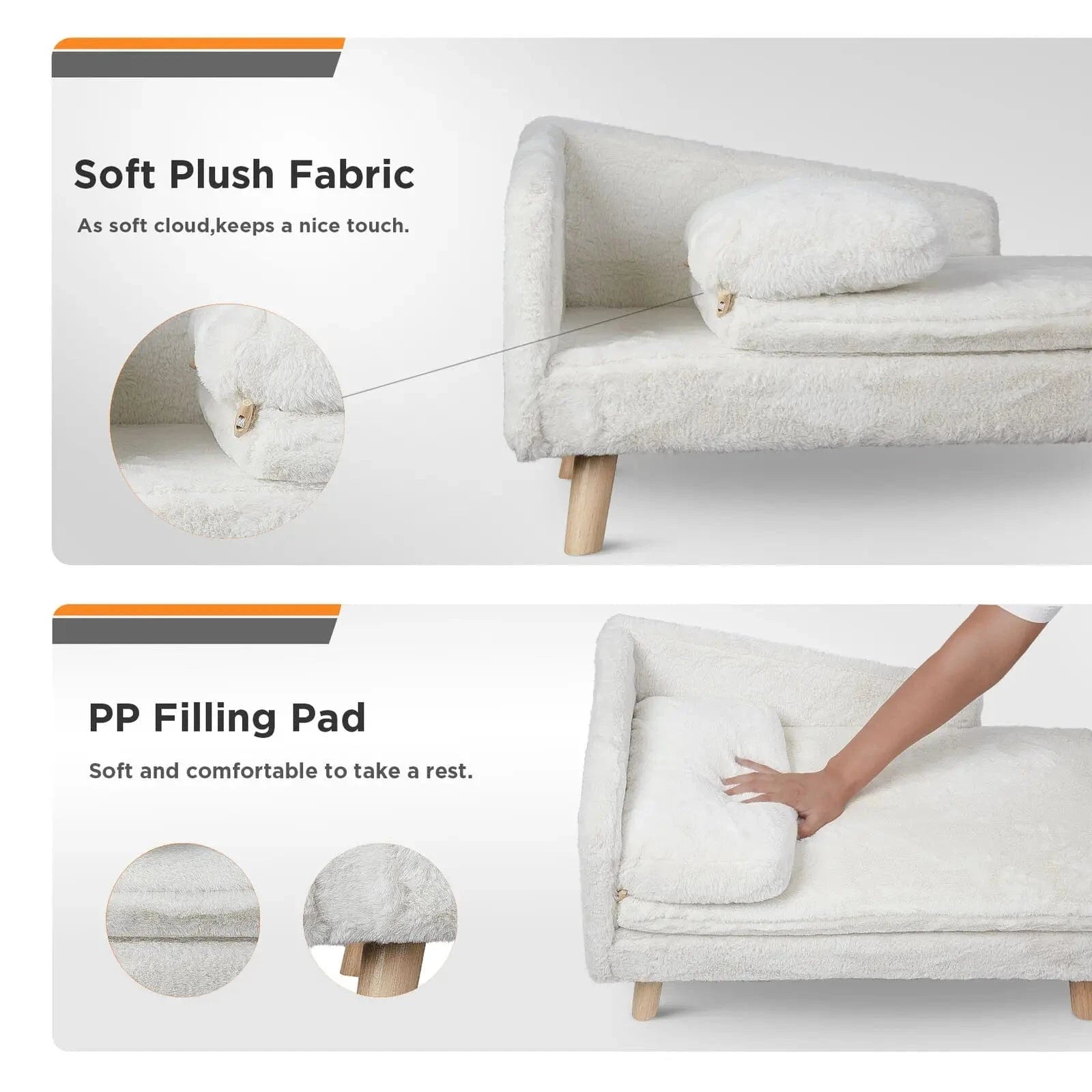 TechnuPet Cat Bed L-Shaped Elevated Pet Sofa