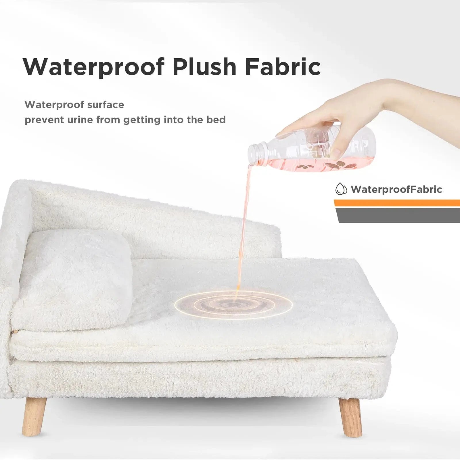 TechnuPet Cat Bed L-Shaped Elevated Pet Sofa