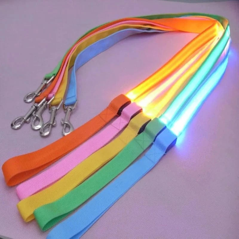 TechnuPet Smart Dog Leash LED Light Up Dog Leash with Safety Glow