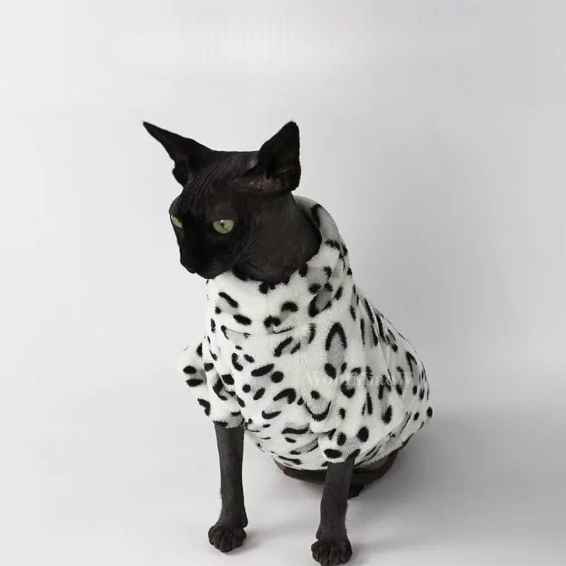TechnuPet Cat Sweaters Leopard Print Sphynx Winter Outfit