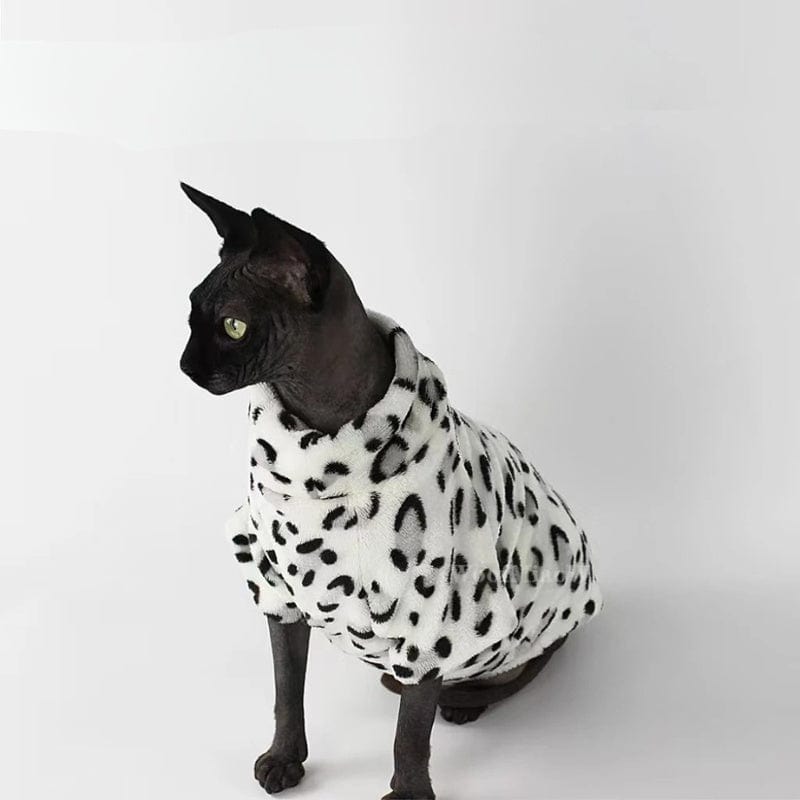 TechnuPet Cat Sweaters Leopard Print Sphynx Winter Outfit