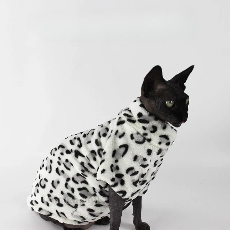 TechnuPet Cat Sweaters Leopard Print Sphynx Winter Outfit