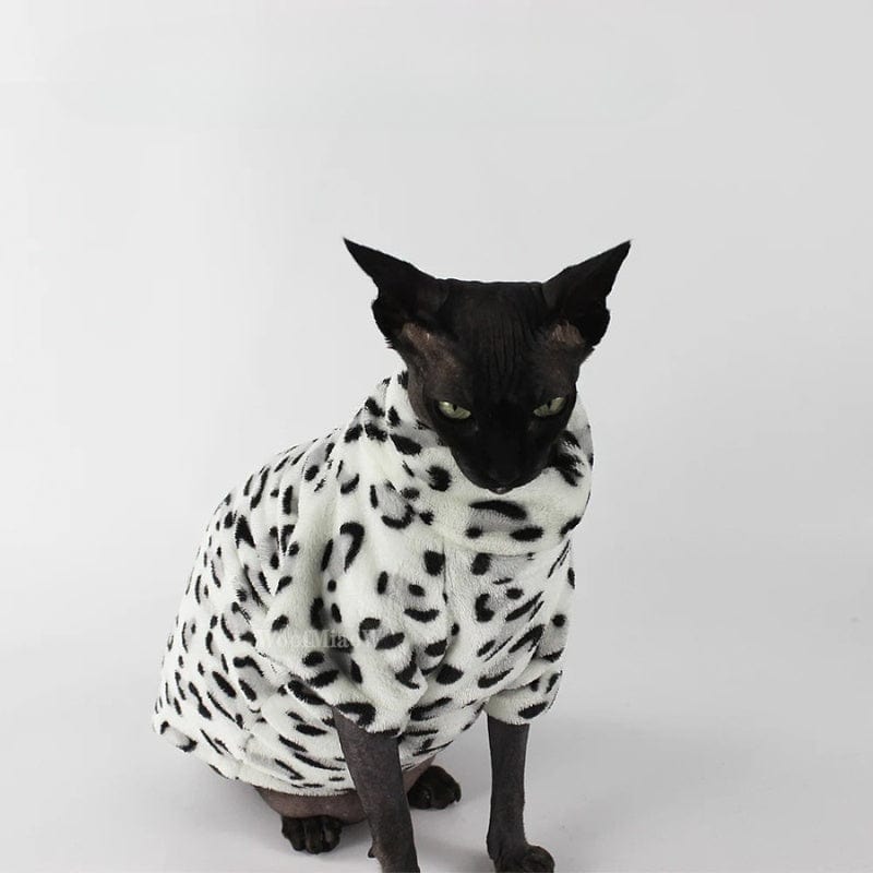 TechnuPet Cat Sweaters Leopard Print Sphynx Winter Outfit
