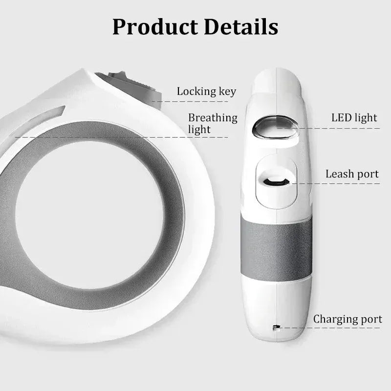 TechnuPet Dog Leash Luminous Retractable Dog Leash