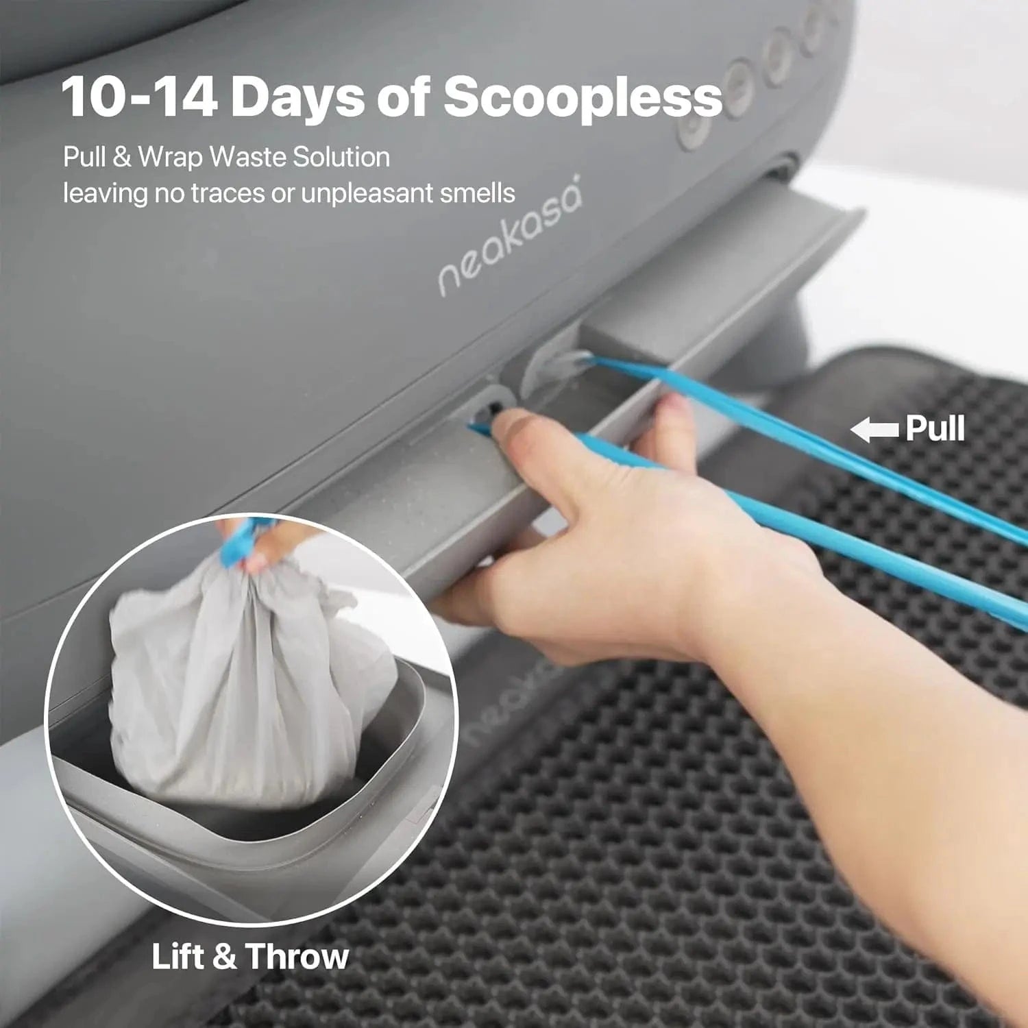 TechnuPet Smart Cat Litter Open-Top Self-Cleaning Litter Box