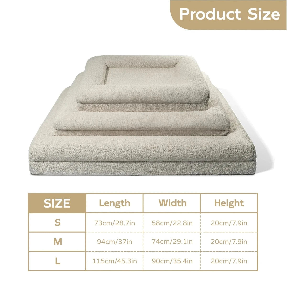 TechnuPet Dog Bed Orthopedic Memory Foam Dog Bed