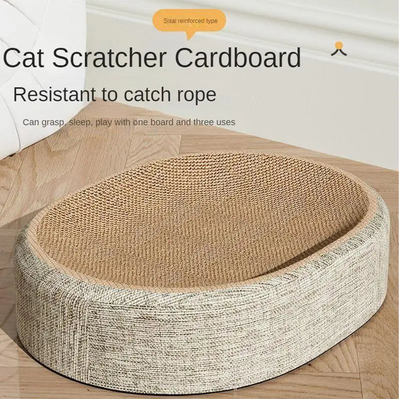 TechnuPet Cat Bed As Show Oval Sisal Cat Scratch Bed