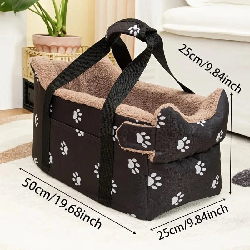 TechnuPet Car Accessories for Dogs Black Pet Car Safety Seat
