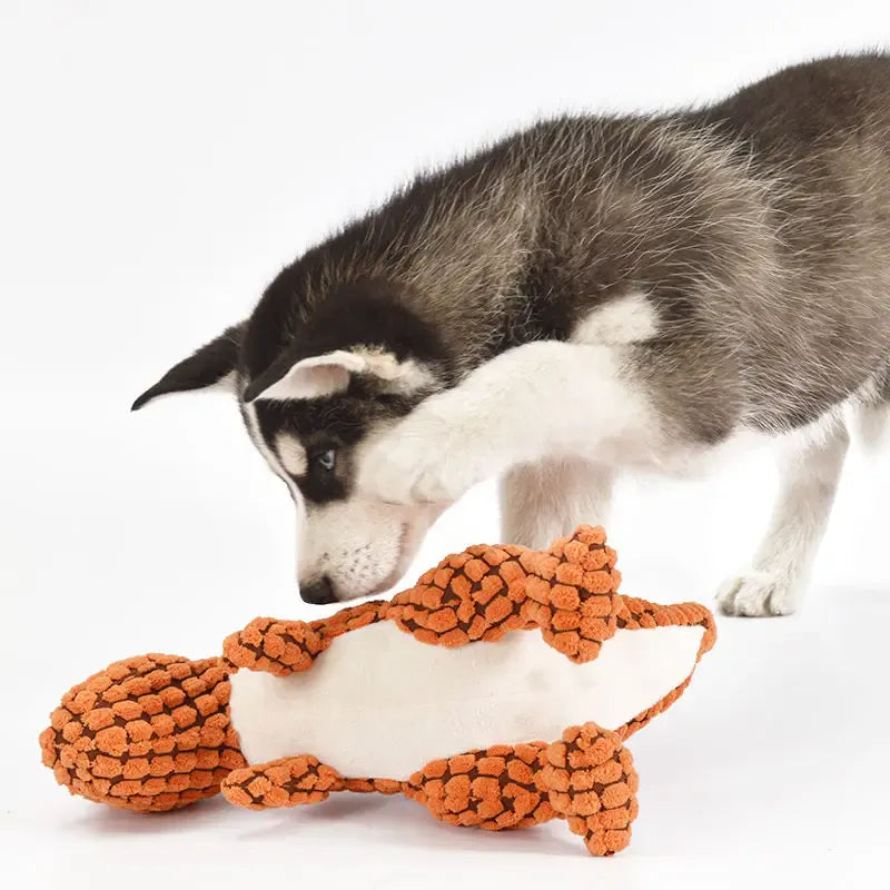 TechnuPet Dog Toys Plush Dinosaur Squeaky Dog Toy