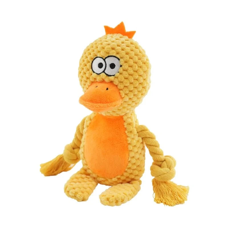 TechnuPet Dog Toys Duck Plush Squeaky Dog Chew Toy