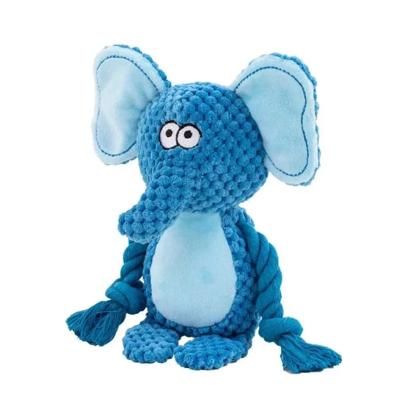 TechnuPet Dog Toys Elephant Plush Squeaky Dog Chew Toy