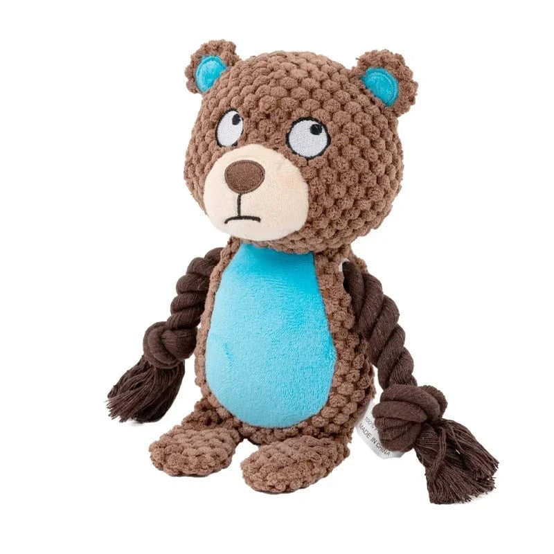 TechnuPet Dog Toys Bear Plush Squeaky Dog Chew Toy