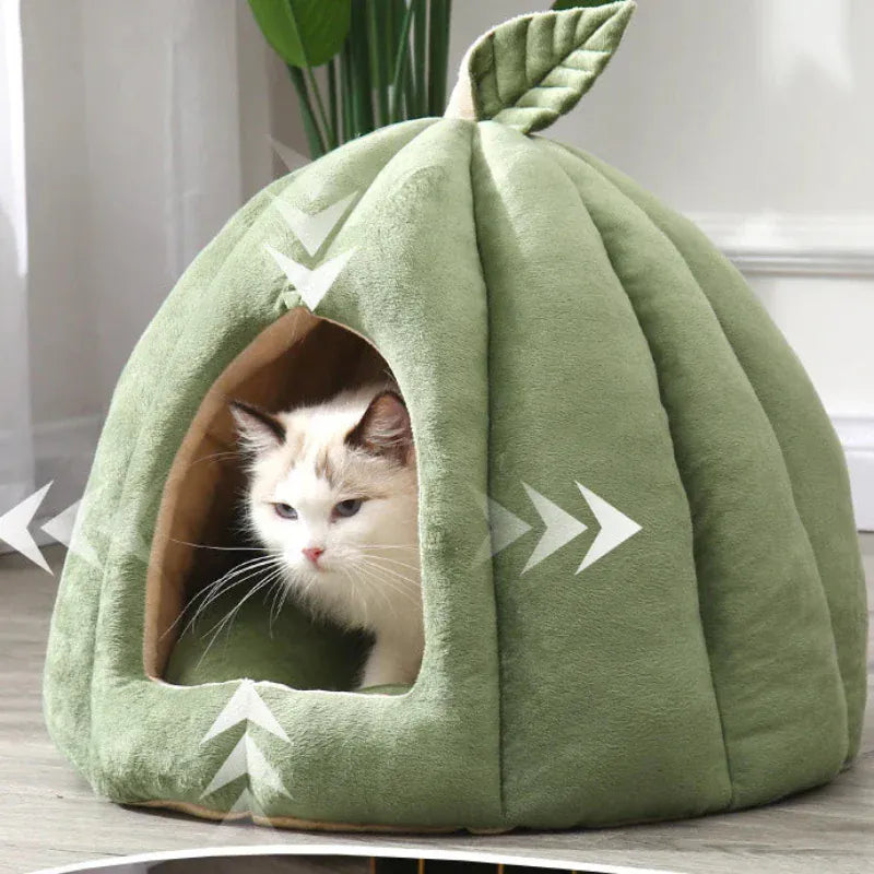 TechnuPet Cat Bed Pumpkin Warm Cat Bed
