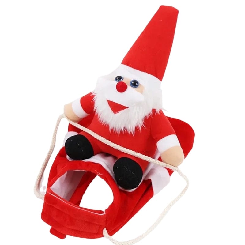TechnuPet Dog Christmas Outfit Riding Santa Claus Christmas Dog Outfit