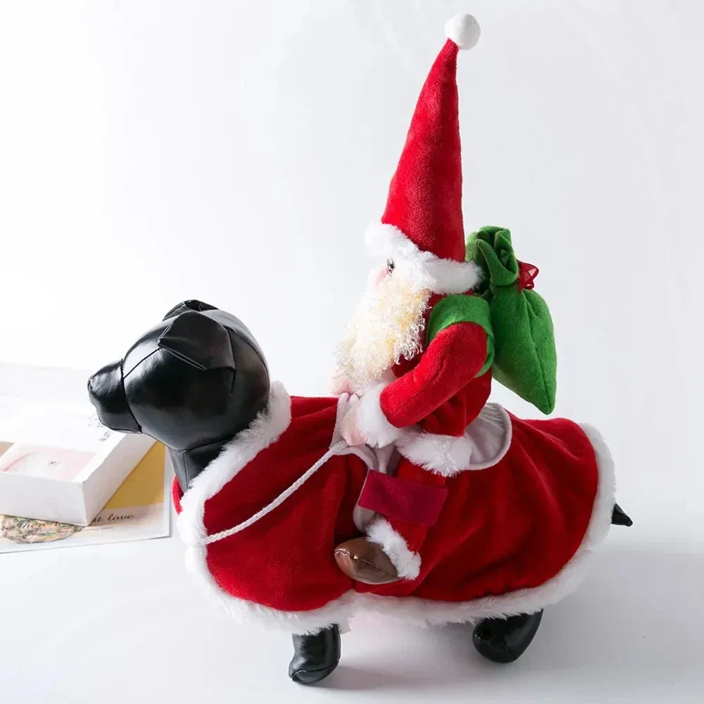 TechnuPet Dog Christmas Outfit Santa Claus Christmas Dog Costume