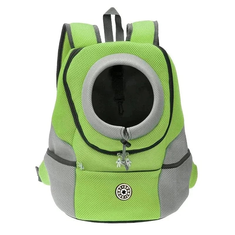 TechnuPet Pet Backpack Green-M Small Dog Carrier Backpack