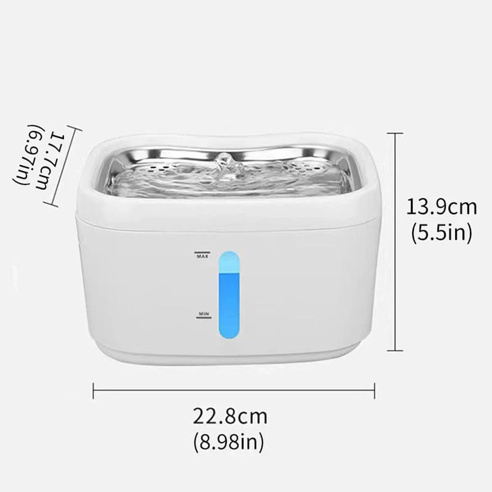 TechnuPet Smart Cat Water Fountain Smart Automatic Pet Water Fountain – 2.5L APP-Controlled