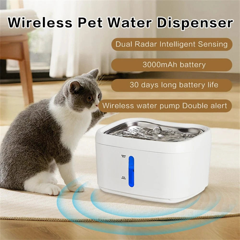TechnuPet Smart Cat Water Fountain Smart Automatic Pet Water Fountain – 2.5L APP-Controlled