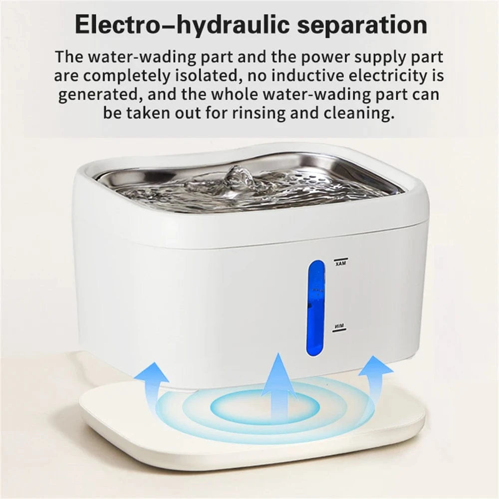 TechnuPet Smart Cat Water Fountain Smart Automatic Pet Water Fountain – 2.5L APP-Controlled