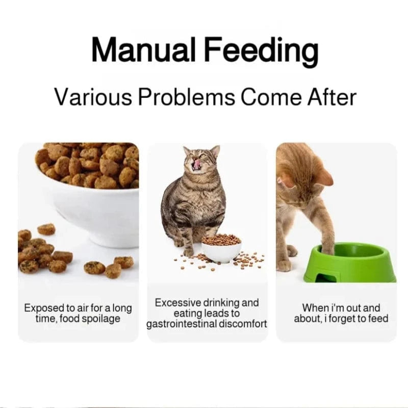 TechnuPet Smart Cat Feeder Smart Pet Feeder with Automatic Lid