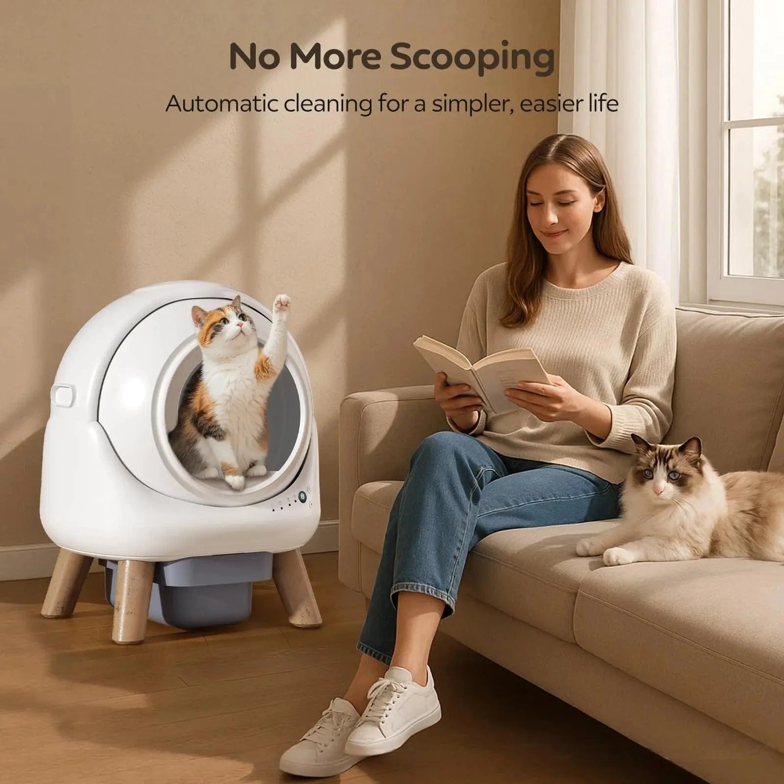 TechnuPet Smart Cat Litter Smart Self-Cleaning Cat Litter Box