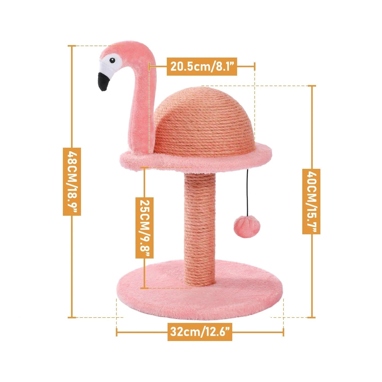 TechnuPet Cat Scratching Post Tall Cat Scratching Post with Spring Ball