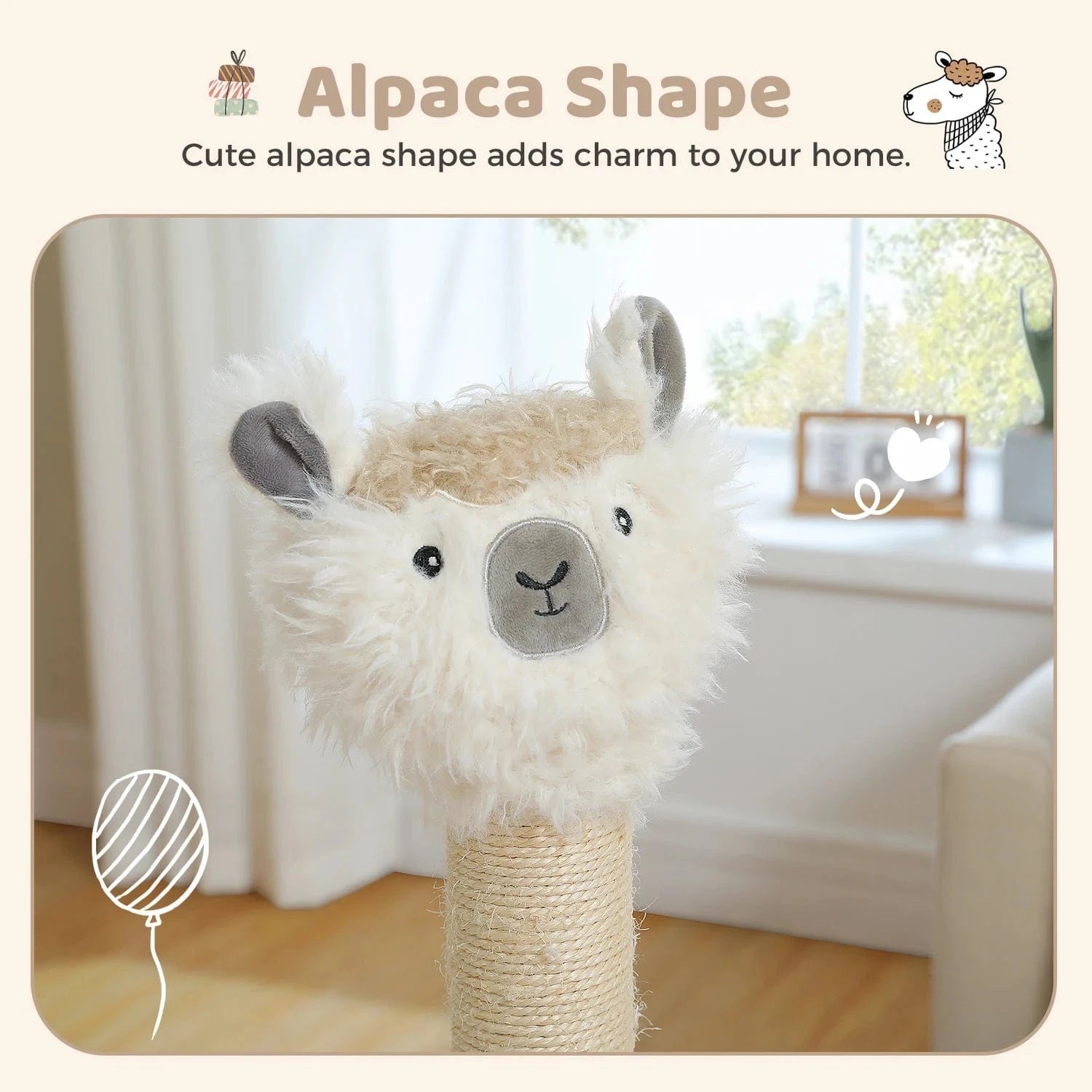TechnuPet Cat Scratching Post Tall Cat Scratching Post with Spring Ball