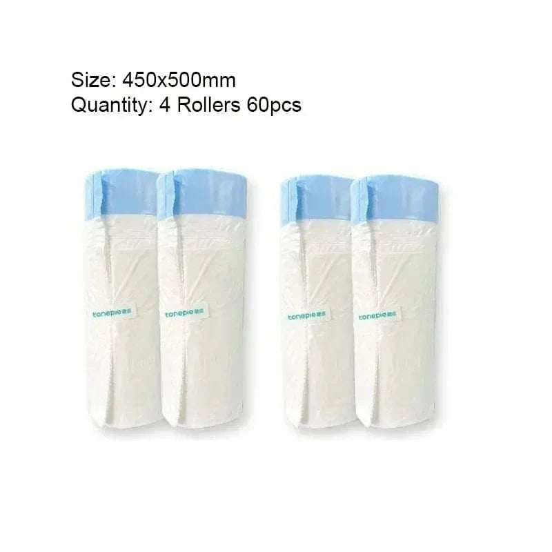 TechnuPet Smart Cat Litter 4 Rollers 60pcs Thick Disposable Trash Bags for the TechnuPet Smart Litter