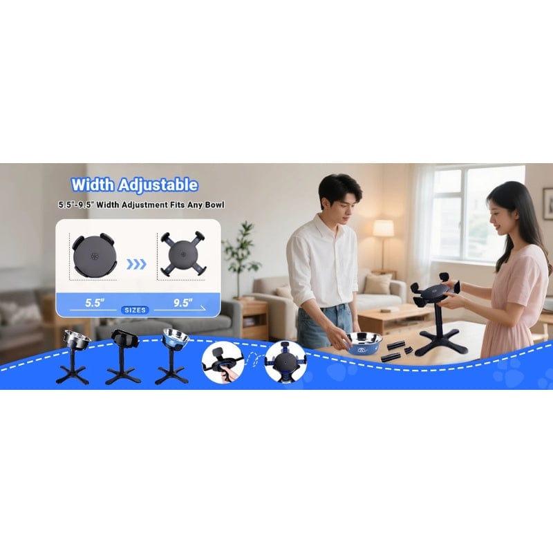 TechnuPet Raised Dog Bowls Tilted Elevated Dog Bowls