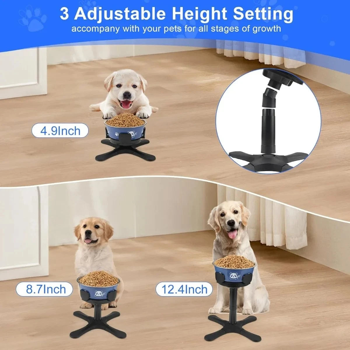 TechnuPet Raised Dog Bowls Tilted Elevated Dog Bowls