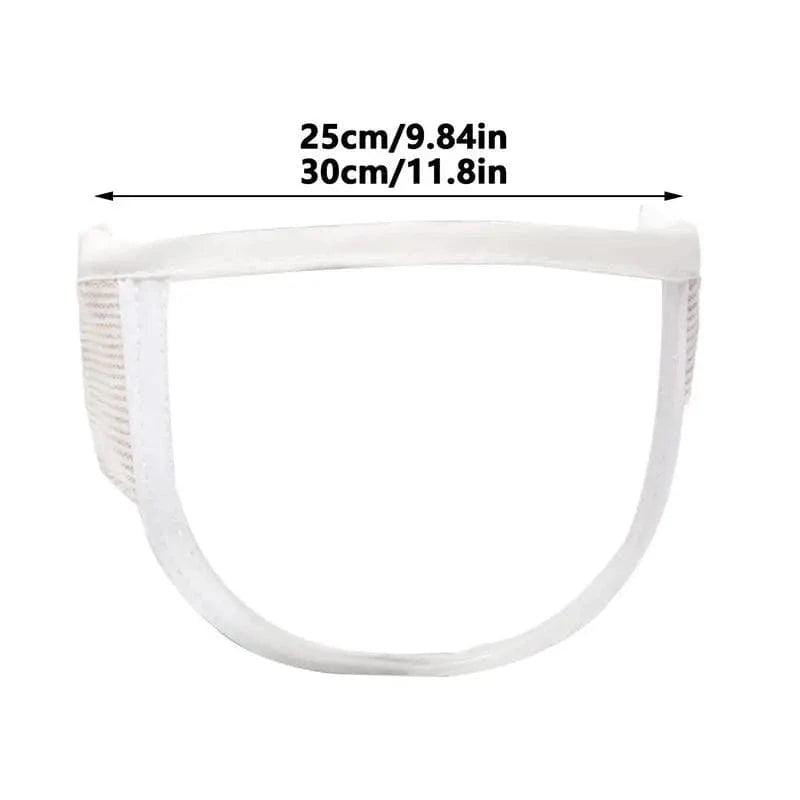 TechnuPet Cat Nail Care Transparent Cat Muzzle – Anti-Bite Face Guard for Nail Trimming