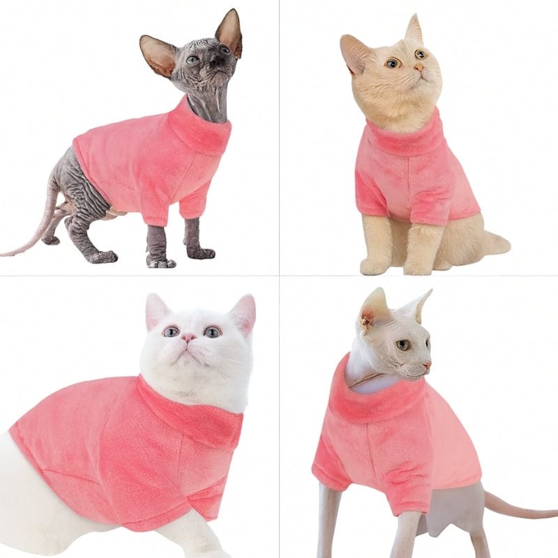 TechnuPet Cat Sweaters Turtleneck Sphynx Cat Sweater