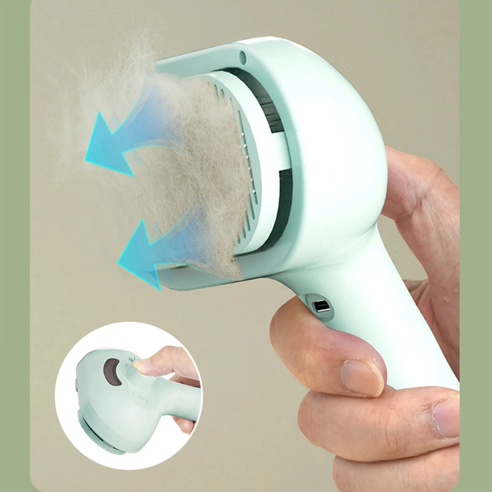 TechnuPet Dog Brush USB Pet Steam Comb
